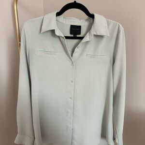 Alex Marie Sage Green Button-Up Blouse